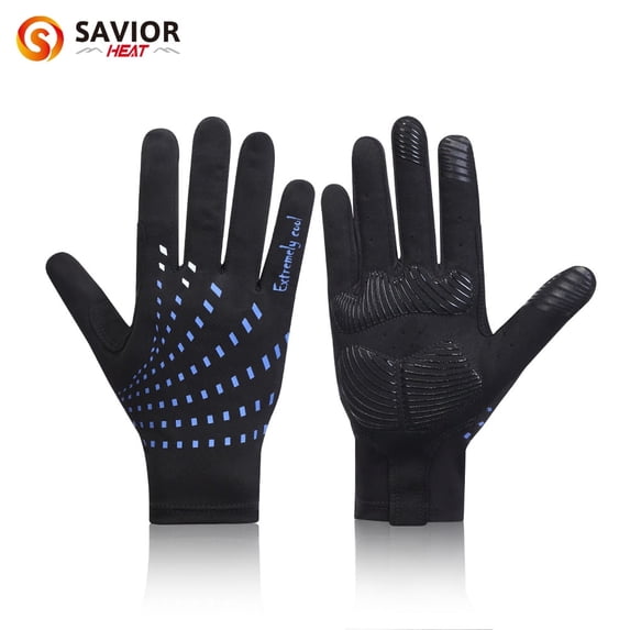 Savior Heat Full Finger Workout Gloves Anti-slip Breathable Bike Gloves Touch Screen for Casual Fitness Outdoor Driving MTB Cycling Gloves,Unisex