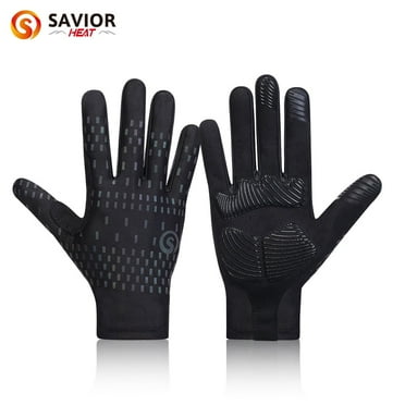 Savior Heat Full Finger Workout Gloves Anti-slip Breathable Bike Gloves Touch Screen for Casual Fitness Outdoor Driving MTB Cycling Gloves，Unisex
