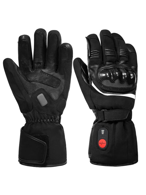 Heated Gloves for Men Women - Rechargeable Heated Gloves 7.4V 2200mAh Battery Powered Waterproof Electric Heating Gloves, Mens Womens Heated Gloves for Cold Winter Arthritis Hands Skiing