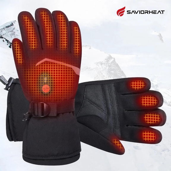 Savior Heat Heated Gloves for Men, Women7.4V Rechargeable Electric Heating Glove, Touchscreen Ski Gloves for Motorcycle, Fishing ,Riding