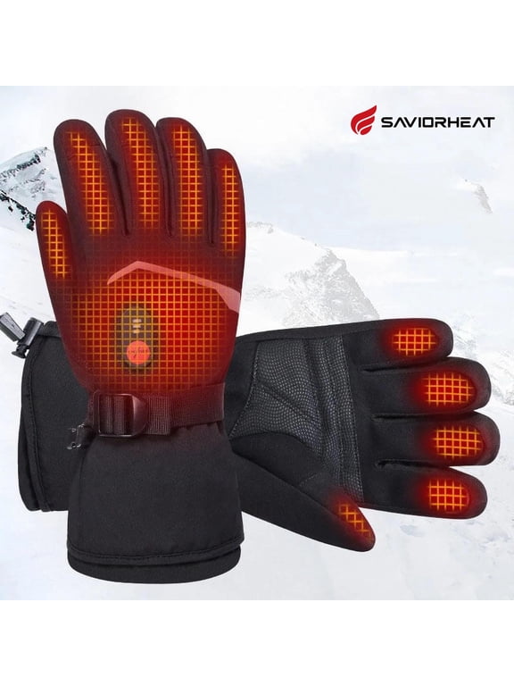 Heated Gloves for Men, Women7.4V Rechargeable Electric Heating Glove, Touchscreen Ski Gloves for Motorcycle, Fishing ,Riding