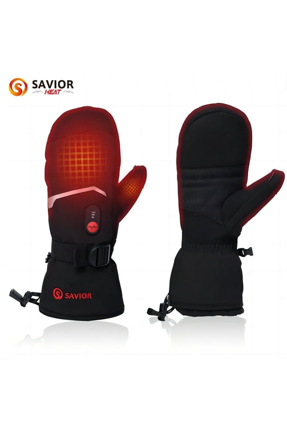 Heated Mittens Gloves for Men Women, 7.4V Rechargeable Electric Battery Heating Gloves, Winter Gloves for Ski Snowboarding Hunting Fishing