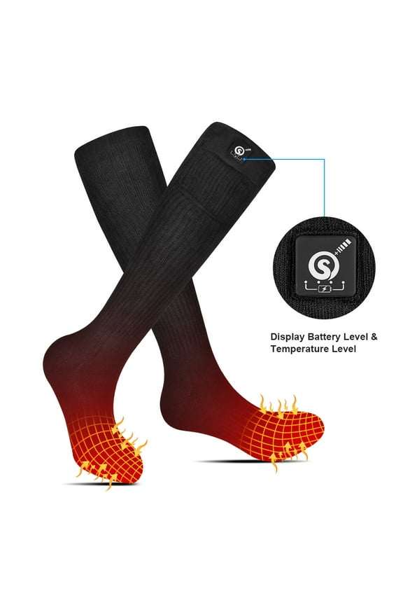 Heated Socks Electric Rechargeable Battery Foot Warm Winter Skiing