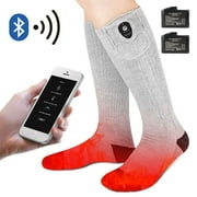 Savior Heat Heated Socks for Men Women, Remote Control 2200mAh 7.4V Rechargeable Electric Heated Socks with 3 Heat Settings for Winter Sports