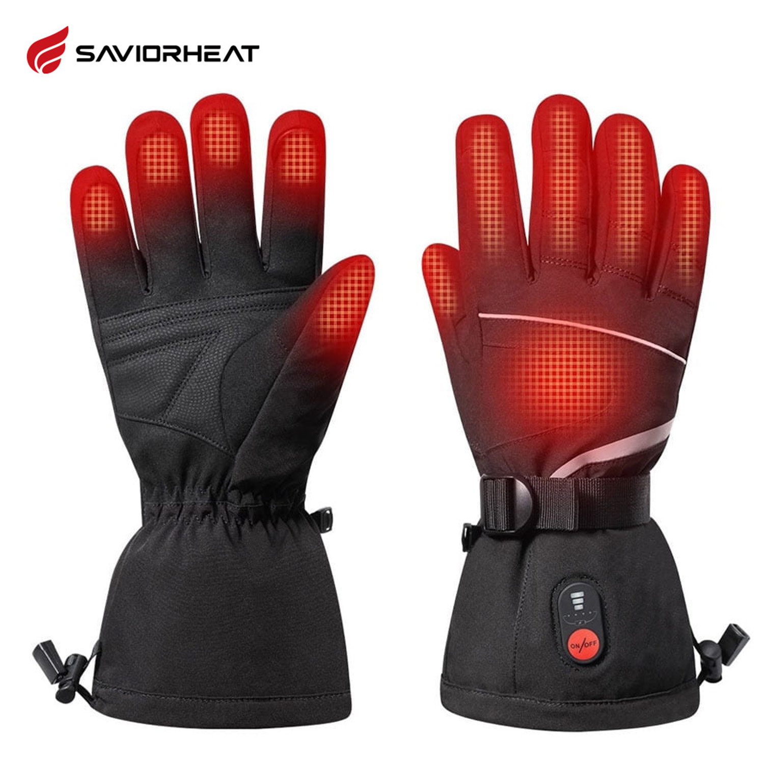 Savior Heat Men Winter Warm Gloves Women TouchScreen Electric Heated Gloves with 7.4V 2200mAh Battery pack Perfect for Winter Motorcycle,Huning,Skiing