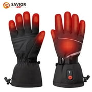 SAVIOR HEAT Men Winter Warm Gloves Women TouchScreen Electric Heated Gloves with 7.4V 2200mAh Battery pack Perfect for Winter Motorcycle,Huning，Skiing