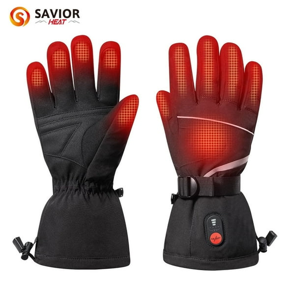 Savior Heat Men Winter Warm Gloves Women TouchScreen Electric Heated Gloves with 7.4V 2200mAh Battery pack Perfect for Winter Motorcycle,Huning，Skiing