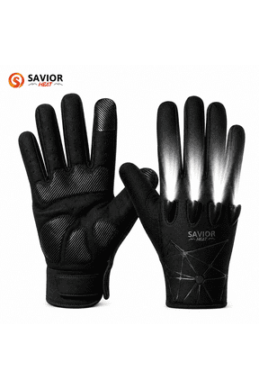 Rechargeable 4 LED Flashlight Cycling Gloves Full Finger Hands Free Led Flashlight for Running Walking Fishing Riding Night Cycling Repairing Bicycle Flashlight Gloves for Men Gifts