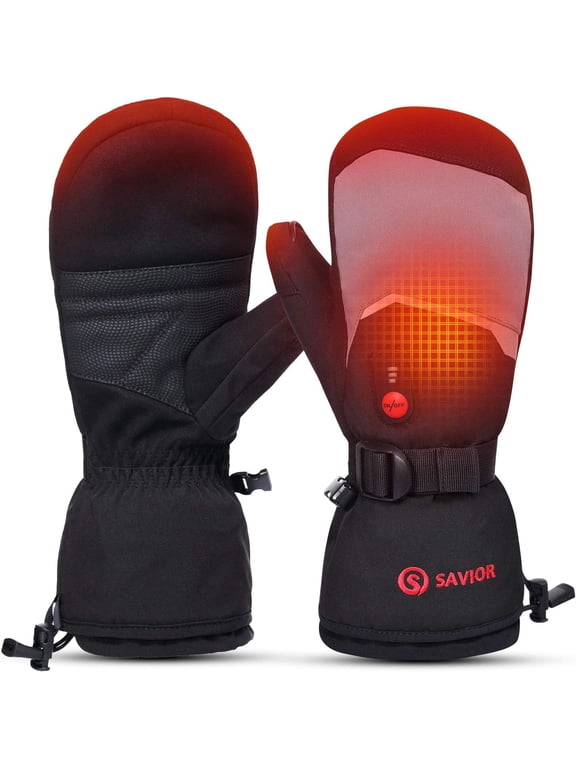 Heated Mittens Gloves for Men Women, 7.4V Rechargeable Electric Battery Heating Gloves, Winter Gloves for Ski Snowboarding Hunting Fishing