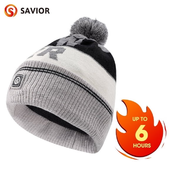 Savior Heat Winter Beanie Hats for Men Women Electric Insulated Hunting Beanie Rechargeable Battery Heating Cap with 3 Heat Tempo