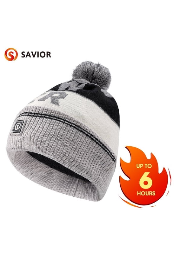 Winter Beanie Hats for Men Women Electric Insulated Hunting Beanie Rechargeable Battery Heating Cap with 3 Heat Tempo