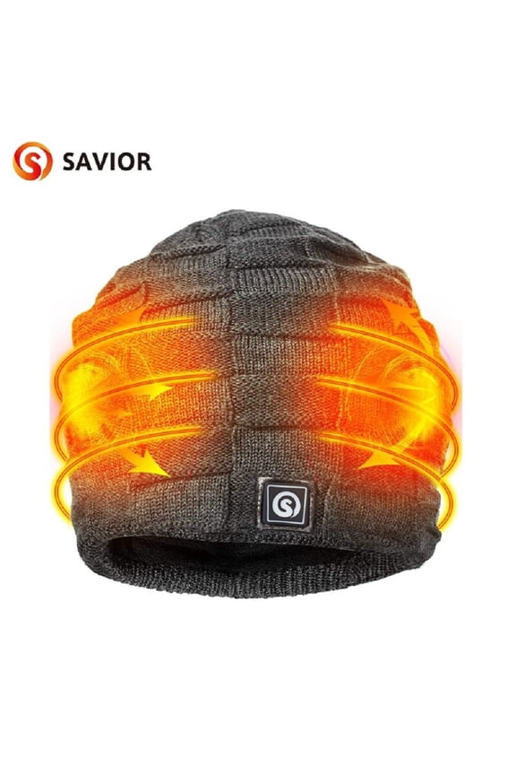 Heat Winter Beanie Hats for Men Women Electric Insulated Hunting Beanie Rechargeable Battery Heating Cap with 3 Heat Tempo