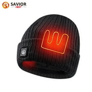 Savior Heat Winter Beanie Hats for Men Women Electric Insulated Hunting Beanie Rechargeable Battery Heating Cap with 3 Heat Tempo