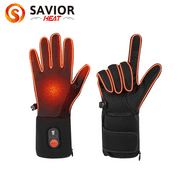 Savior Heat Winter Gloves for Men and Women - Electric Battery Heated Glove for Cold Weather, Thermal Gloves with Touch Screen Finger for Workout, Running, Cycling, Bike