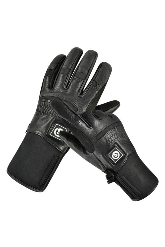 Winter Gloves Goatskin  Glove for Men, Battery Heated Warm Touchscreen Riding Horses Skiing Motorcycle Heated Gloves