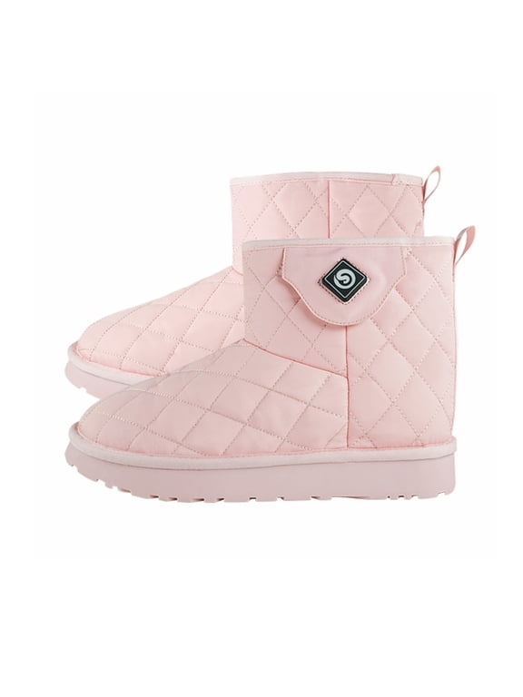 Women Girls Heated Snow Boots Winter Warm Shoes 35-46 Size
