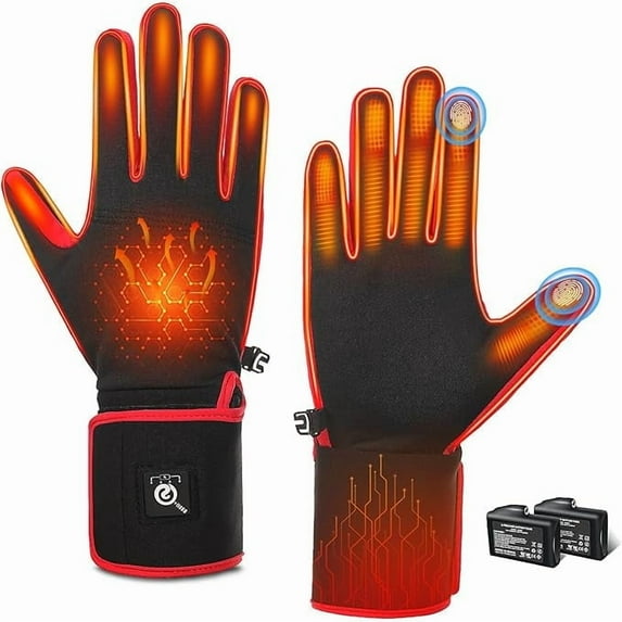 Savior Heated Glove Liners,Electric Heated Thin Gloves,Rechargeable,Suitable for Winter Driving,Typing,Running,etc.