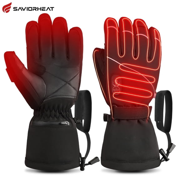 SAVIOR HEAT Upgraded Heated Gloves Men Women,Ski Motorcycle Electric Battery Mittens Gloves