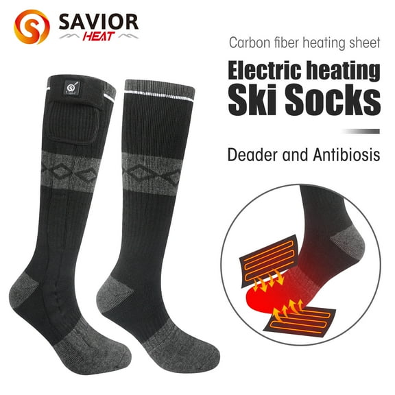 Savior Hot Sale Winter Warm Motorcycling Skiing Hunting Fishing Rechargeable Battery Heated Socks for Women Men
