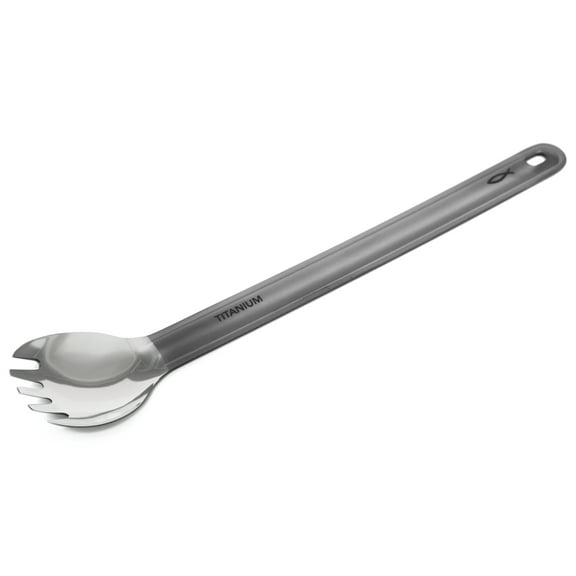 Savior Survival Gear Titanium Spork - Lightweight Multi-Purpose Long Handle Camping Utensil
