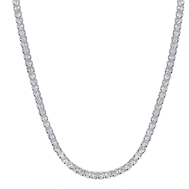 Savlano 18K Gold Plated Cubic Zirconia Round 4MM Classic Tennis 18