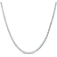 thumbnail image 1 of Savlano 925 Sterling Silver 2.5mm Herringbone Flat Snake Magic Chain Necklace for Men & Women - Made in Italy, 1 of 6