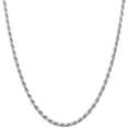 thumbnail image 1 of Savlano 925 Sterling Silver 2.5mm Solid Italian Rope Diamond Cut Twist Link Chain Necklace With Gift Box For Men & Women - Made in Italy, 1 of 6