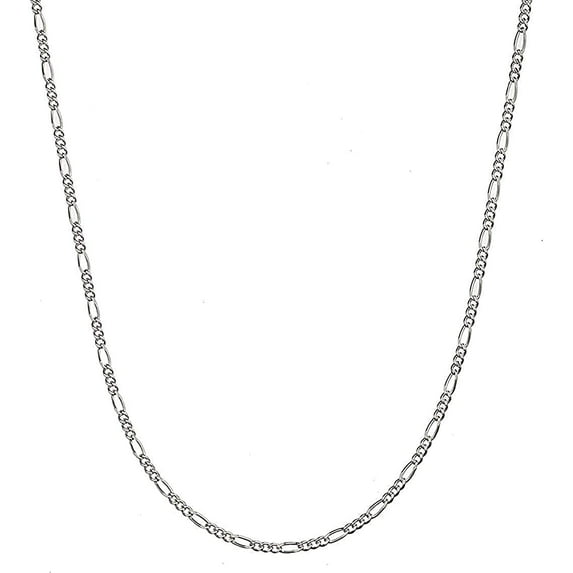 Savlano 925 Sterling Silver 2mm Italian Solid Figaro Link Chain Necklace with Gift Box for Men & Women - Made in Italy