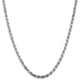 thumbnail image 1 of Savlano 925 Sterling Silver 3mm Solid Italian Rope Diamond Cut Twist Link Chain Necklace with Gift Box for Men & Women - Made in Italy, 1 of 6