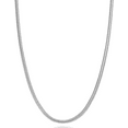 thumbnail image 1 of Savlano 925 Sterling Silver 3mm Solid Italian Round Diamond Cut Flexible Snake Chain Necklace With Gift Box For Men & Women - Made in Italy, 1 of 6