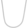 thumbnail image 1 of Savlano 925 Sterling Silver 5.5mm Herringbone Flat Snake Magic Chain Necklace for Men & Women - Made in Italy, 1 of 6