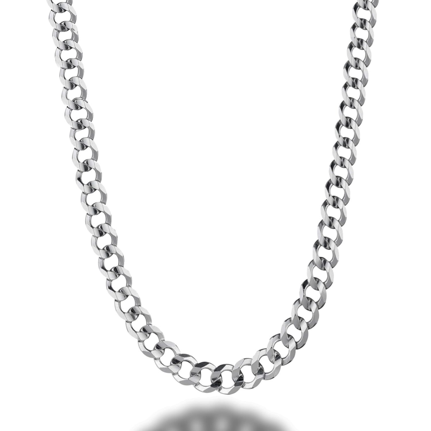 Savlano 925 Sterling Silver 5mm Italian Solid Curb Cuban Link Chain ...