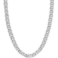 thumbnail image 1 of Savlano 925 Sterling Silver 6mm Italian Solid Flat Mariner Link Chain Necklace for Men & Women - Made in Italy Comes Gift Box, 1 of 4
