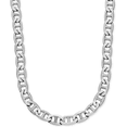 thumbnail image 1 of Savlano 925 Sterling Silver 9mm Italian Solid Flat Mariner Link Chain Necklace for Men & Women - Made in Italy Comes Gift Box, 1 of 4