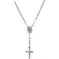 thumbnail image 1 of Savlano 925 Sterling Silver Italian Solid Bead Chain Cross & Rosary Virgin Mary Pendant Y Necklace Comes With Gift Box for Women - Made in Italy, 1 of 6