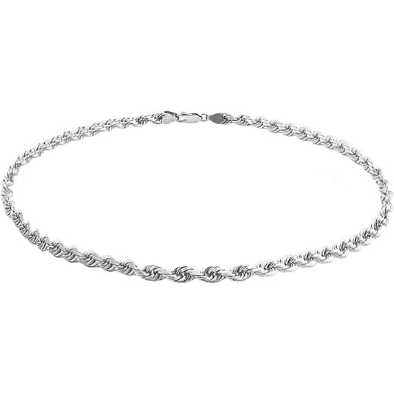 Savlano 925 Sterling Silver Rope Chain Bracelet for Women & Men - Made in Italy Comes Gift Box