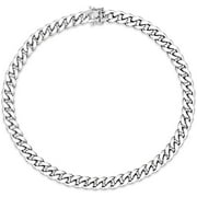 Savlano 925 Sterling Silver Solid Italian Miami Cuban Link Chain Bracelet for Men & Boys - Made in Italy Comes Gift Box