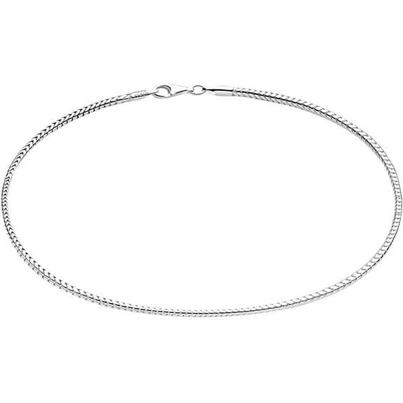 Savlano 925 Sterling Silver Solid Italian Round Diamond Cut Snake Chain Bracelet For Women, Girls & Men - Made in Italy Comes With Savlano Gift Box