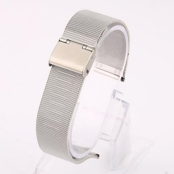 Savlot 12-24mm Watch Band Strap Women Men Adjustable 316L Stainless Steel Hook Buckled Wristband Bands Replacement Metal Thin Bracelet
