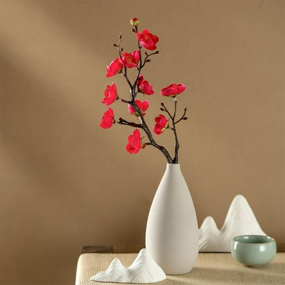 Savlot 1PCS Plum Blossom Artificial Flowers Simulation Flower Dry Branch Small Plum Blossom Home Table Festival Decorative