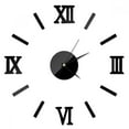 thumbnail image 1 of Savlot Adhesive Silver Vintage Roman Numeral Number Frameless Wall Clock 3D DIY Mirror Surface Clock Acrylic Modern Large DIY Wall Clock Home Decor, 1 of 6