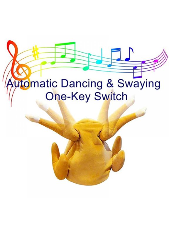 Electric Dancing Turkey Hat Thanksgiving Christmas Holiday Party Supplies Decoration Toys Thanksgiving Day Hats Halloween Costume Dress Up