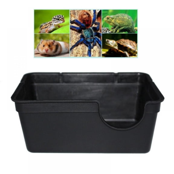 Savlot Reptile Hide Box Multi-functional Reptile Hide Cave Water Bowl Perfect Habitat for Lizards, Turtles, Small Snake