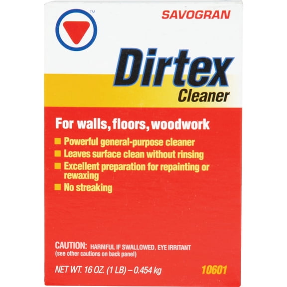 Savogran Dirtex All Purpose Cleaning Powder - 16oz No Rinse Powder Cleanser, Stain, & Rust Remover for Walls, Floors, Woodwook, & Stainless Steel - Powder Cleaner for Bathroom, Kitchen, & Outdoor Use