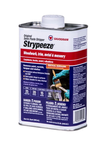 Savogran Strypeeze Paint and Varnish Remover Semi Paste 1 qt