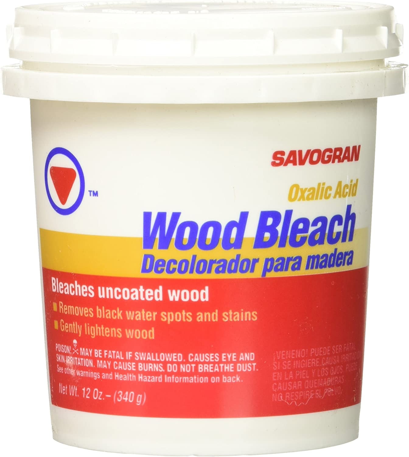 Savogran Wood Bleach 12oz Oxalic Acid Wood Bleach for Furniture w