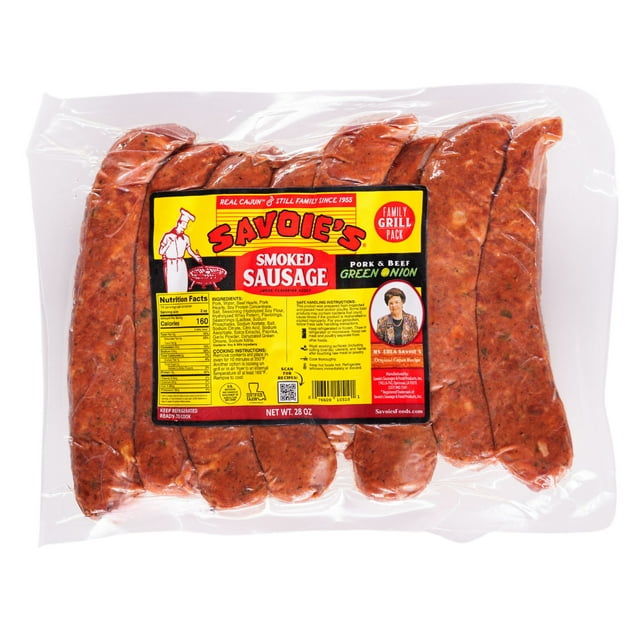 Savoie's Green Onion Smoked Sausage, 28 Oz.