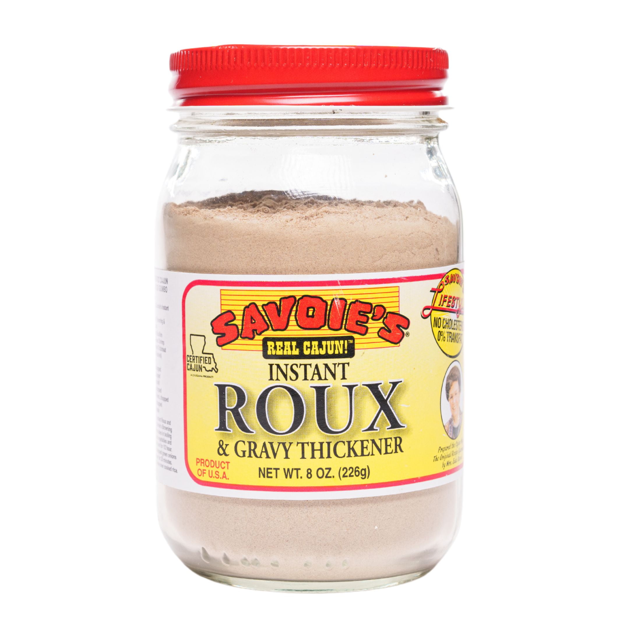 Savoie's Instant Roux & Gravy Thickener, Single 8 oz Glass Jar