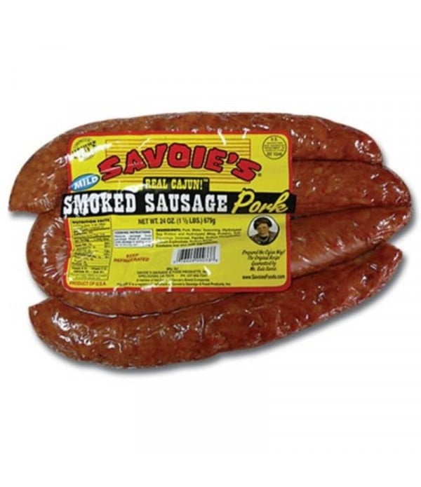Savoie's Mild Smoked Pork Sausage, Refrigerated, 24 oz
