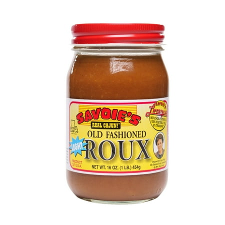 Savoie's Old Fashioned Light Roux, Cornstarch & Cooking Roux-Based Thickener Paste, 16 oz Glass Jar
